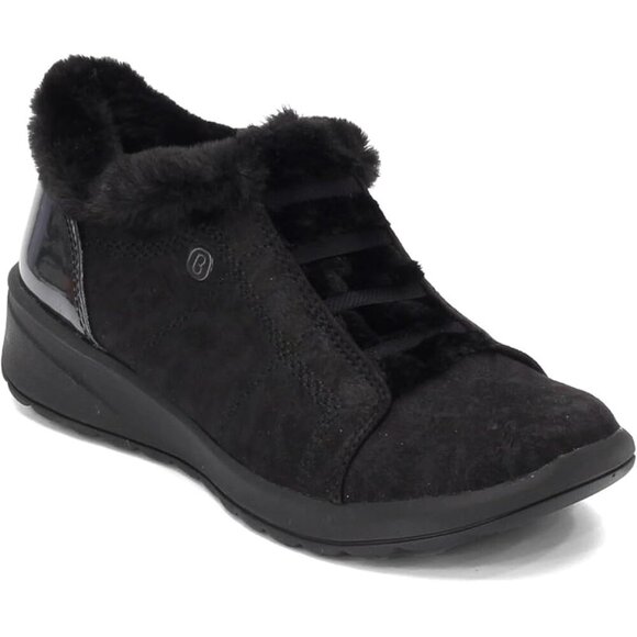 Bzees "Golden" Go Faux Fur Ankle Boot Sneaker, Size 10 WIDE - Picture 1 of 9